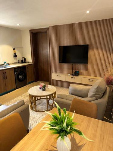 TV a/nebo společenská místnost v ubytování Residence 541 Apartments and Suites