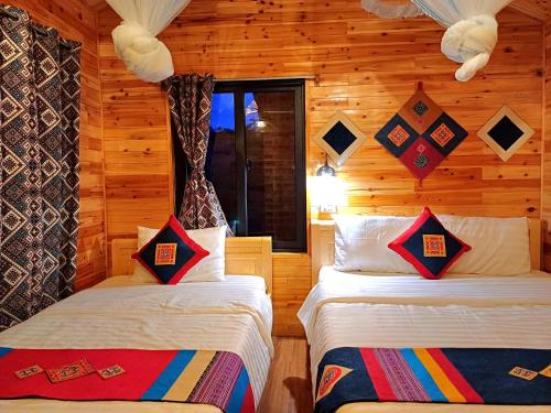 Postel nebo postele na pokoji v ubytování River mountain view homestay