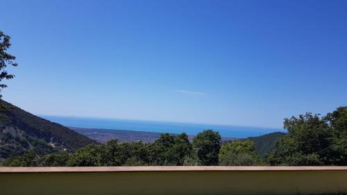 a view of the mountains from a roof at Bed and Breakfast Tenuta delle Stelle in Seravezza