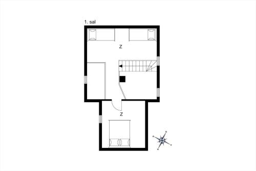 a floor plan of a small house at 5581-Svaneke-Kirkevangen-3-½ in Svaneke