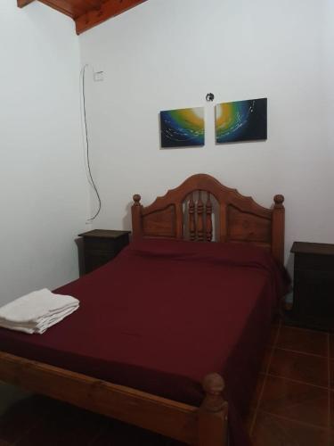 Ένα ή περισσότερα κρεβάτια σε δωμάτιο στο Cabañas Sierra Maestra