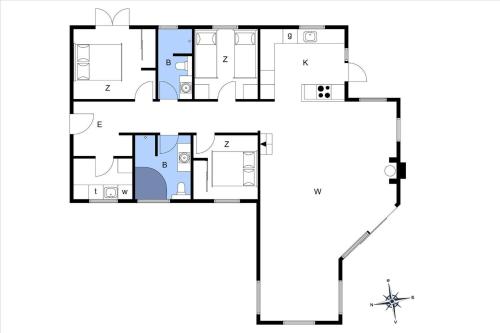 a floor plan of a house at 1464-Aakirkeby-Holsteroddevej-5 in Vester Sømarken