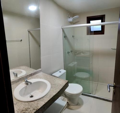 Koupelna v ubytování Suite com jacuzzi privativa