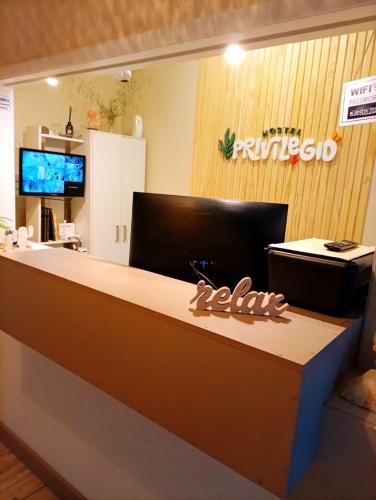 TV a/nebo společenská místnost v ubytování Privilegio Hostel