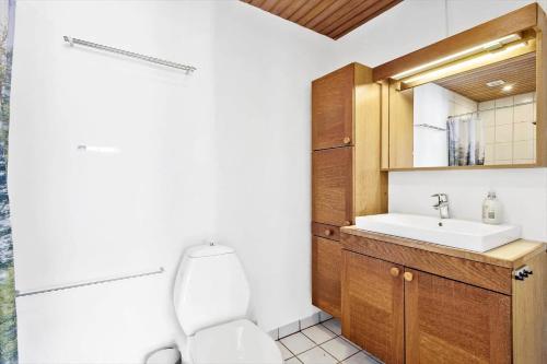 a bathroom with a toilet and a sink at FY317-Hesselager-Udsigten-15-B in Hesselager
