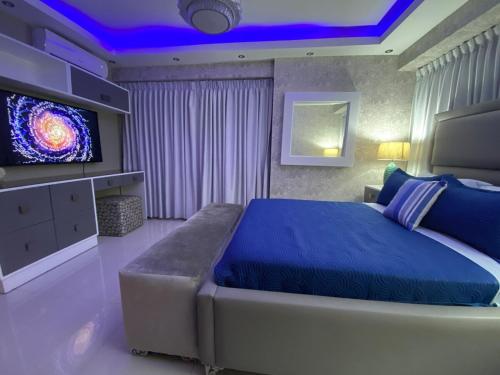 Кровать или кровати в номере Exclusivo en el centro de la ciudad