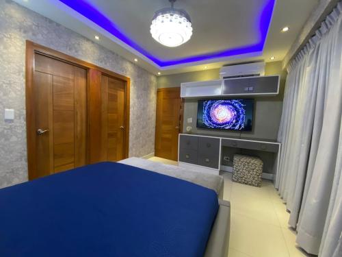 Кровать или кровати в номере Exclusivo en el centro de la ciudad
