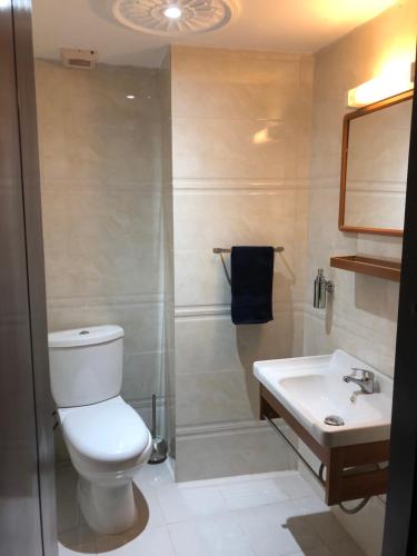 Koupelna v ubytování Karmelia