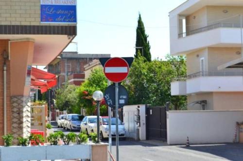 a do not enter sign on a city street at Sun Garden l.t. in Fiumicino