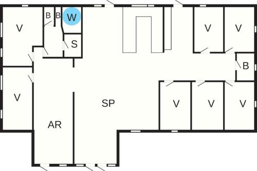 a floor plan of a house with diagrams of the floor at 14 person holiday home in Glesborg in Glesborg