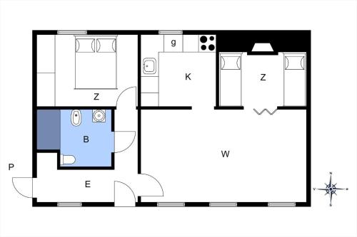 a floor plan of a small house at 2694-Nexo-Munkegardsvejen-8 in Neksø