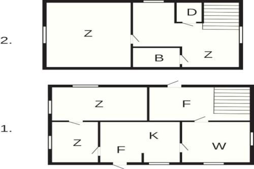 two diagrams of a building with different prefixes at 5 person holiday home in LINNERYD KRONOBERGS LÄN in Linneryd