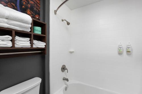 Bilik mandi di Hawthorn Extended Stay by Wyndham Springdale