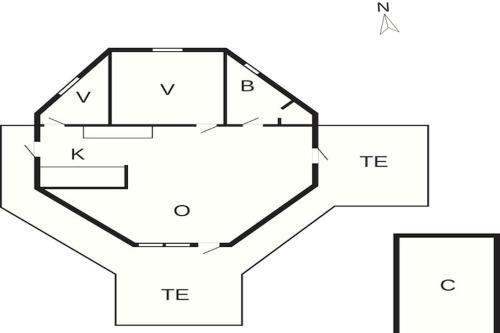 a schematic diagram of a typical house at 4 person holiday home in Vinderup-By Traum in Vinderup