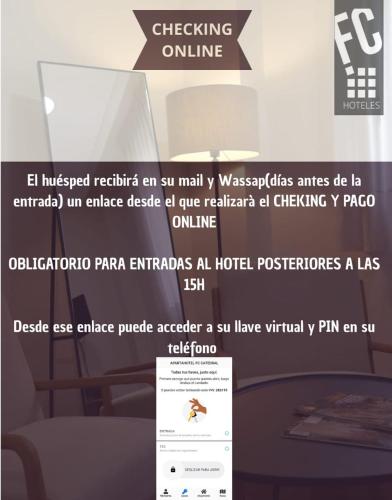 a screenshot of a website for a pizza ordering online at Apartahotel FC Catedral in León