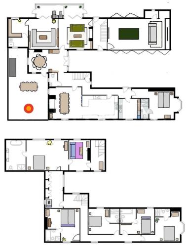 a floor plan of a house at The Old Chequers - Hot tub & Games room in Fakenham