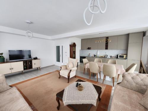 Køkken eller tekøkken på Rine Apartment