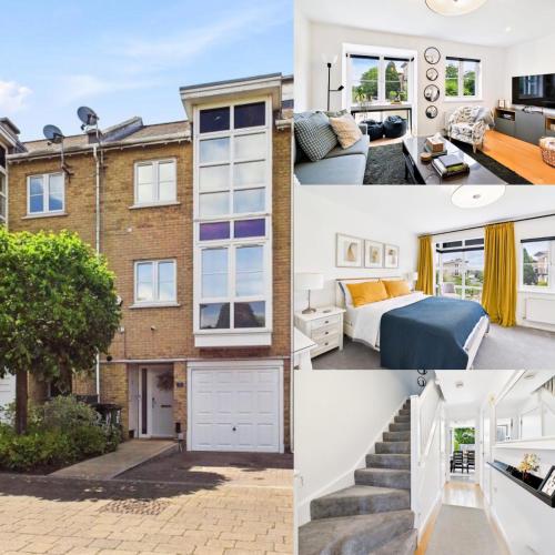 Posezení v ubytování 3 bed modern townhouse with self check in, sleeps 6, 35mins direct train to London Waterloo, zone 6