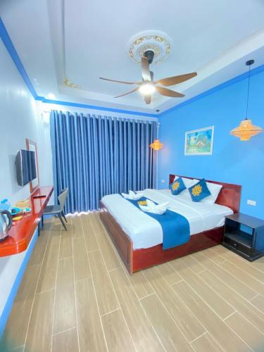Katil atau katil-katil dalam bilik di Sadakham Green Garden Hotel