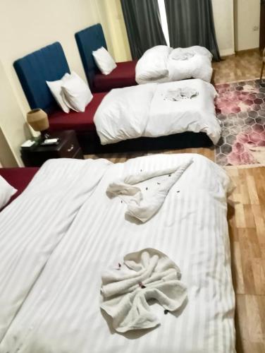 Ένα ή περισσότερα κρεβάτια σε δωμάτιο στο Star Pyramids Sky View Inn