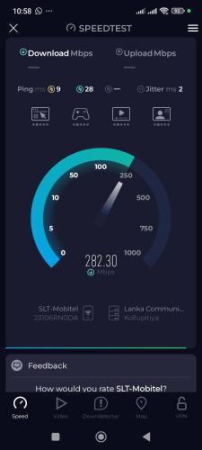 a screenshot of a cell phone screen with a speedometer at Star Nodes Villa in Galle