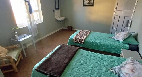 a hotel room with two beds and a sink at Oceanic Flashpackers accommodation in East London
