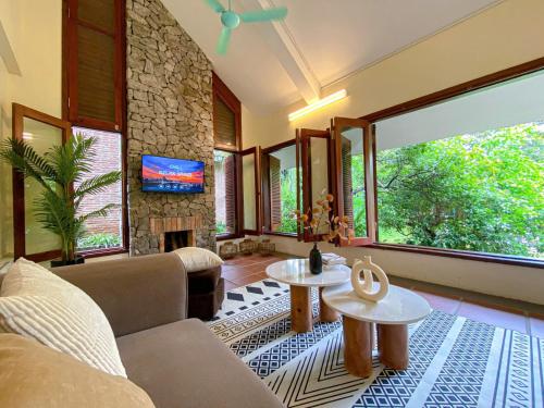Μια τηλεόραση ή/και κέντρο ψυχαγωγίας στο Villa Thu Trang
