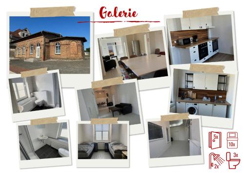 Kuchyň nebo kuchyňský kout v ubytování Alter Bahnhof Schwaan - Monteurswohnungen