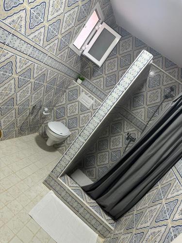 a bathroom with a toilet and a sink at Rayhana Guest House Midoun Djerba in Midoun
