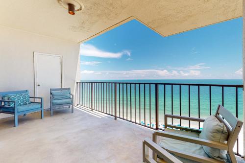 a balcony with a view of the ocean at Phoenix I 1142 in Orange Beach