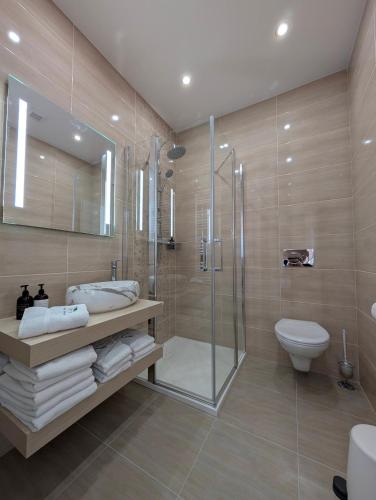 Salle de bains dans l'établissement Apartmány penzion Jasmín