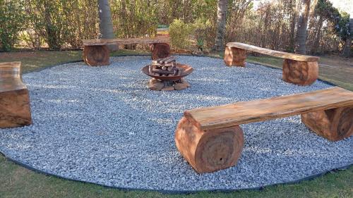 Giardino di Cottage Blue palm tree nook