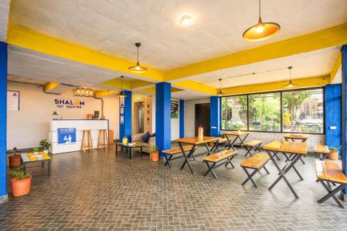 Restaurace v ubytování Shalom Backpackers Dharamkot McLeodganj