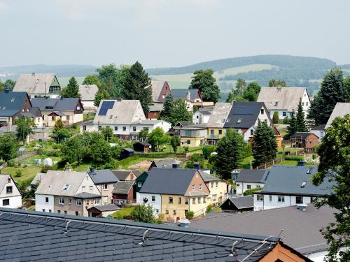 a group of houses in a small town at Hotel Sonne in Seiffen