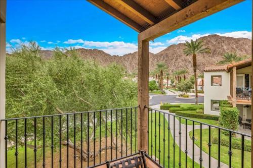 a balcony with a view of the mountains at Spectacular Desert Retreat in La Quinta #A in La Quinta