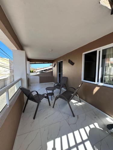 Ein Balkon oder eine Terrasse in der Unterkunft Residência Lugnier