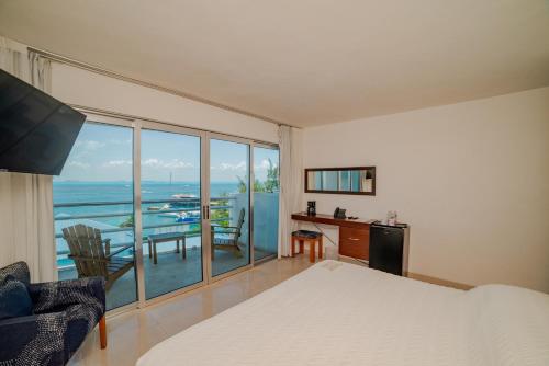 Katil atau katil-katil dalam bilik di Hotel Bahia Chac Chi