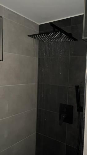 a shower with a shower head in a bathroom at Apartment in Bisingen