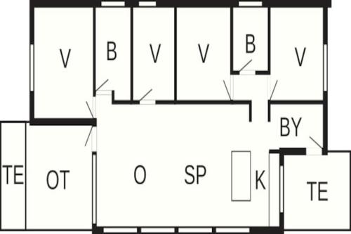 a schematic diagram of a block with different prefixes at Luxury Retreat in Lonstrup - By Traum Ferienwohnungen in Hjørring