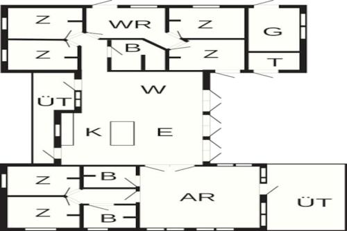 a floor plan of a house at 5 star holiday home in Ansager in Ansager