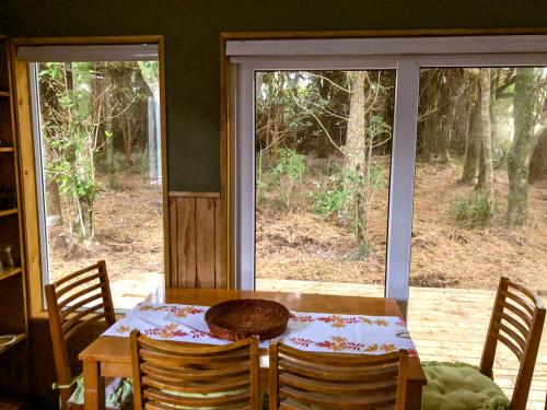 Κήπος έξω από το Cabañas Pacífico y Bosque , tu refugio en Curiñanco