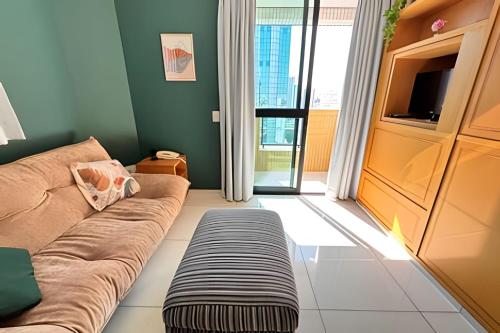 Χώρος καθιστικού στο Flat ótima localização com vaga