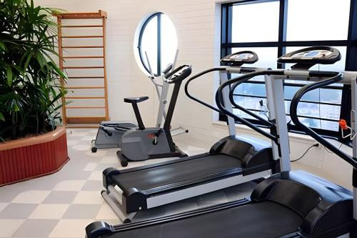 Γυμναστήριο ή/και όργανα γυμναστικής στο Flat ótima localização com vaga