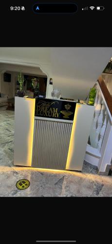 a counter in a room with a skateboard ramp at Hotel Dream Luxury in Bogotá