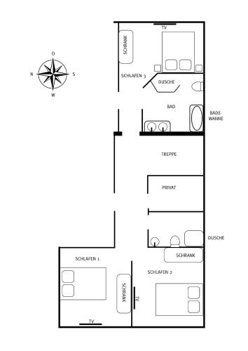 a floor plan of a house at Haus Leni in Fischen