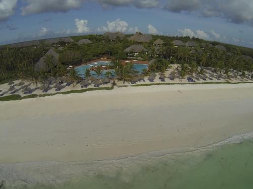 an aerial view of a resort on a beach at Hotel Club Dongwe in Pingwe