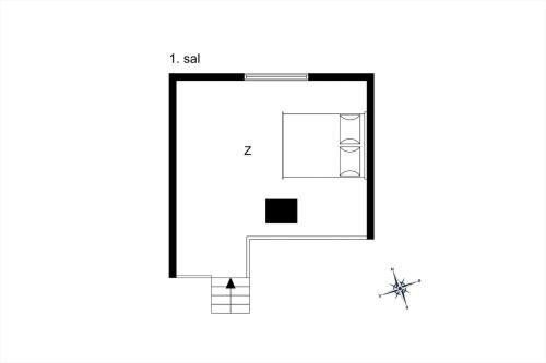 a floor plan of a small house at 20331-Samso-Vestergade-37 in Kolby