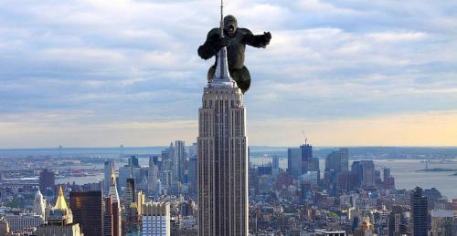 a statue of a man on top of a building at Nice 3BR Apt | 3 Beds |15 Min to NYC/Manhattan! in North Bergen