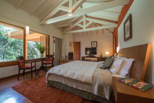 Cama ou camas em um quarto em Kuriuwa Hotel