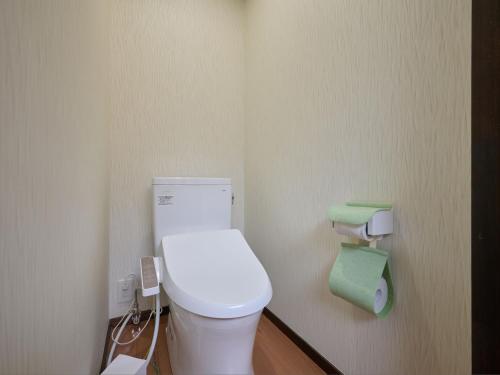 a bathroom with a white toilet in a room at Tabist Centro Chita in Minamichita